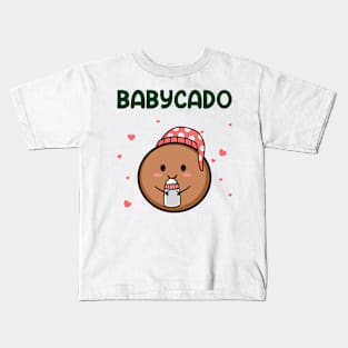 Babycado Baby Announcement Pregnancy Reveal Avocado Gift Kids toddlers Kids T-Shirt